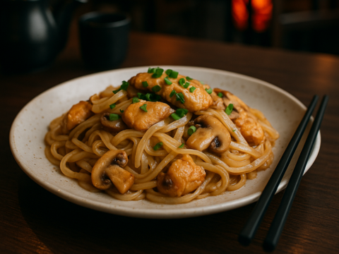 La Receta Perfecta: Tallarines de Arroz Best Choice con Pollo y Champiñones