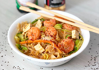 Pad Thai de Camarón y Tofu