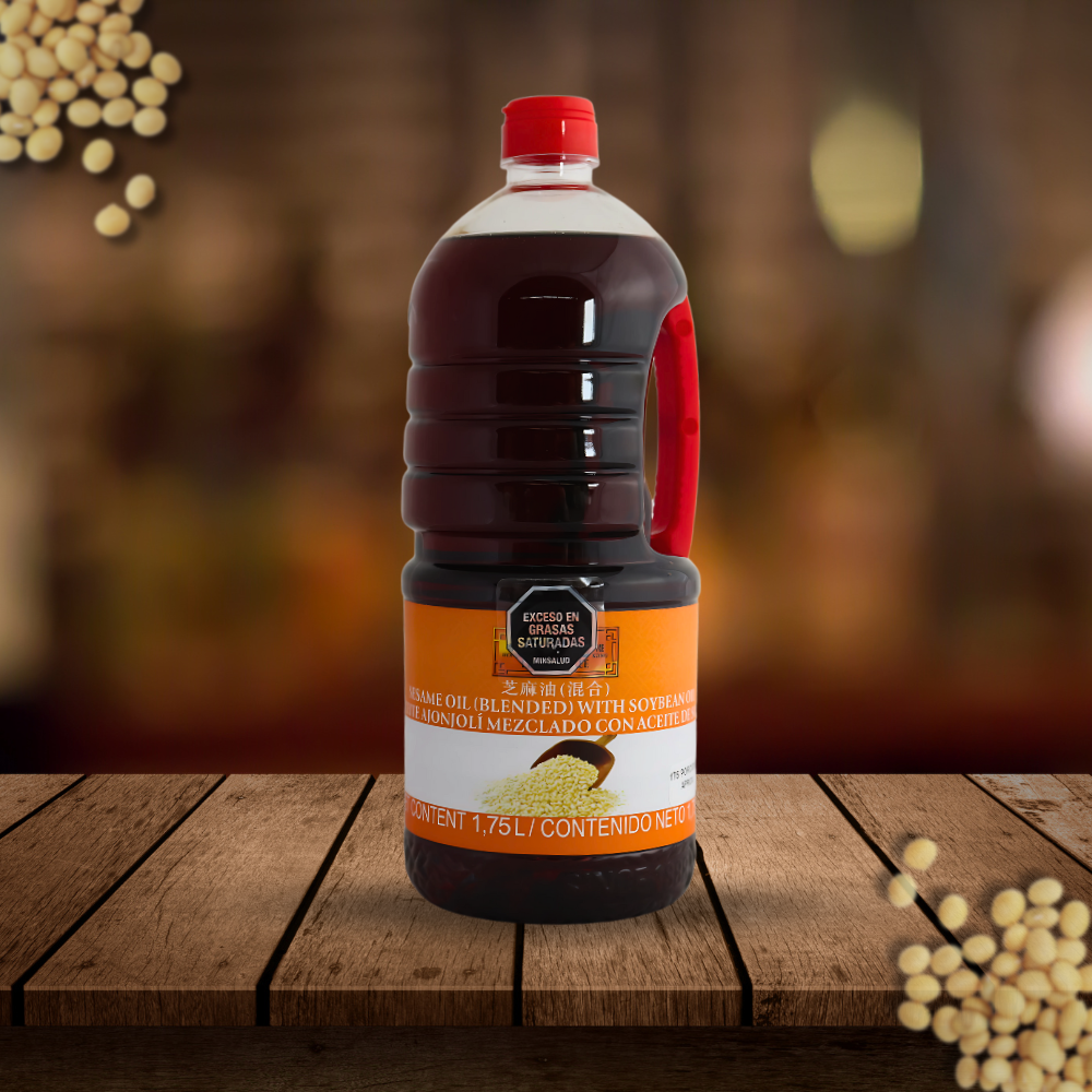 Aceite de Ajonjolí con Soya Lee Kum Kee 1.75 lt - Global Gourmet Market