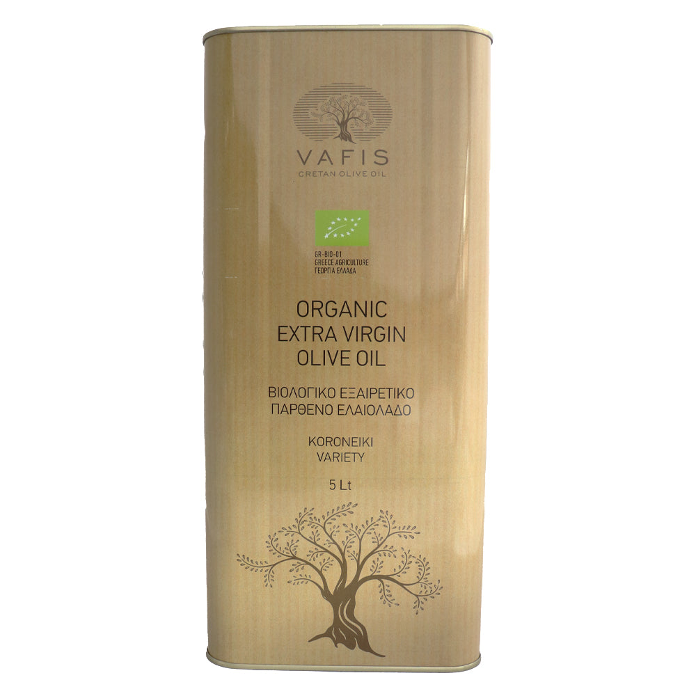 Aceite de Oliva Extra Virgen Orgánico Vafis 5 LITROS - Global Gourmet Market