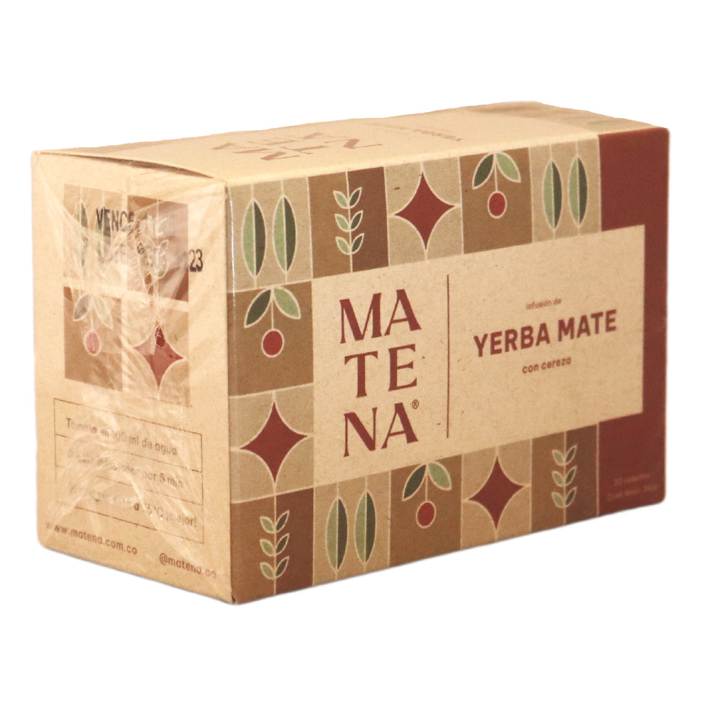 Yerba Mate en Saquitos con CEREZA (caja x 20 unidades)