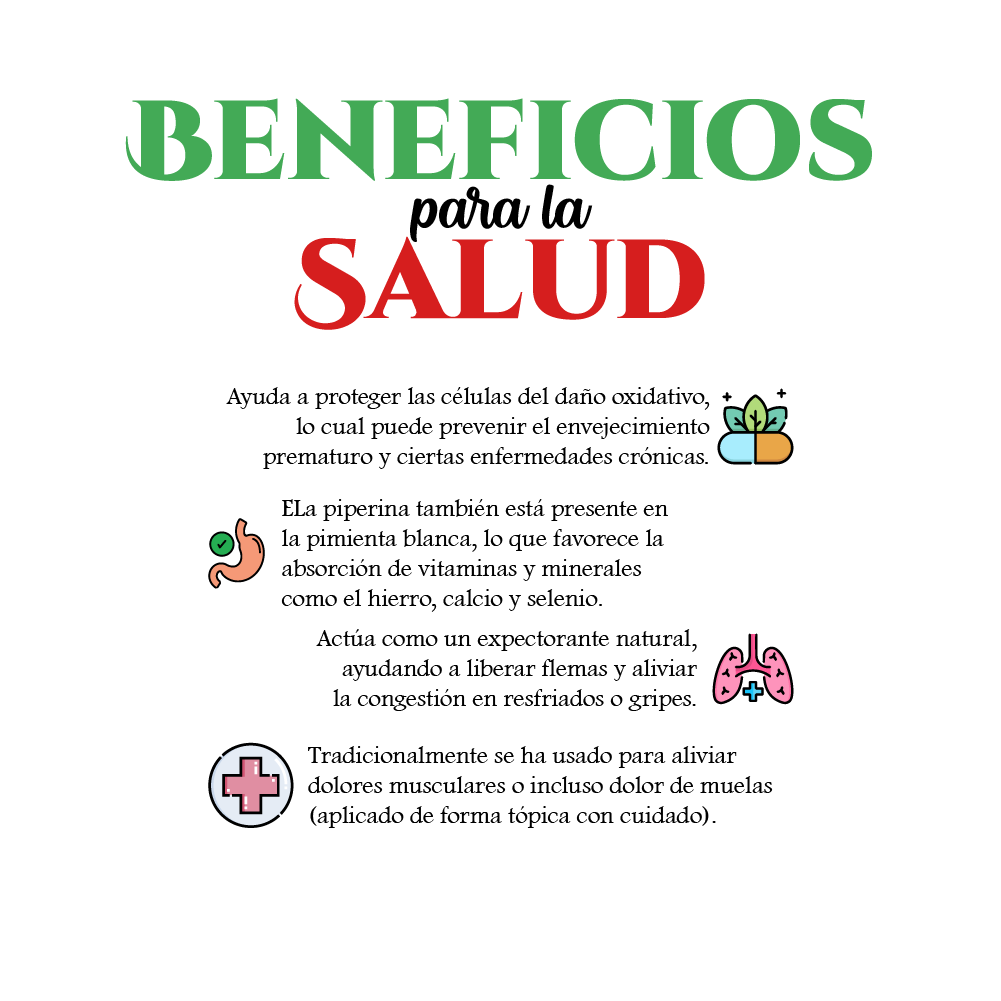 Pimienta Blanca Entera 50 gr - Global Gourmet Market