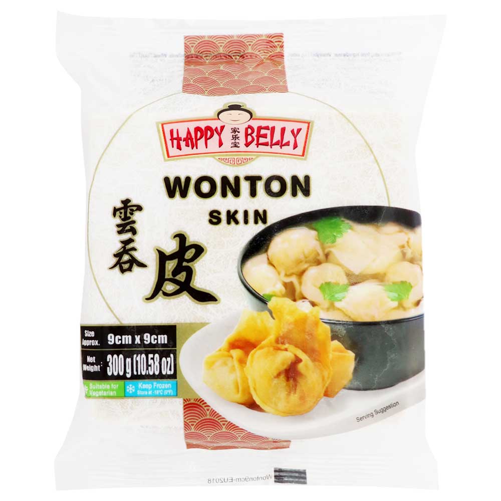 Pieles para Wonton Happy Belly 9 cm x 300 g - Global Gourmet Market