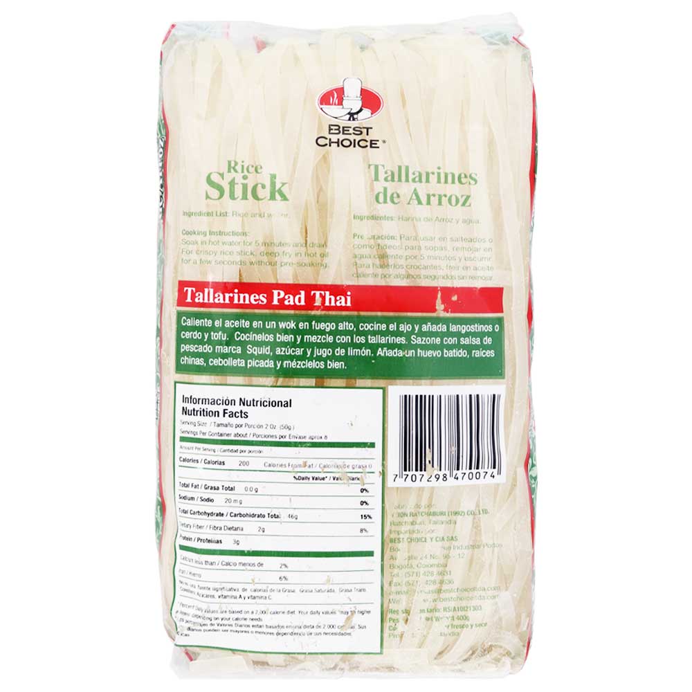 Tallarines de Arroz Best Choice 5 mm 400 g - Global Gourmet Market