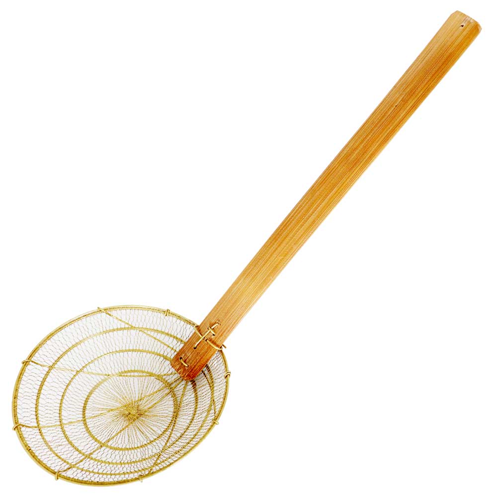 Espumadera Thai Metálica con mango de Bambú - Global Gourmet Market