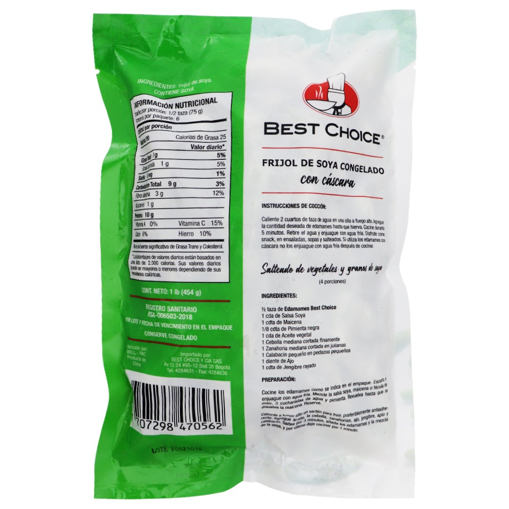 Edamame con Cáscara Best Choice 454 g