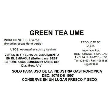 Té Verde Ume 1 Kg.