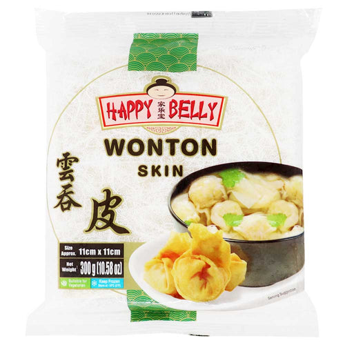Pieles para Wonton Happy Belly 11 cm x 300 g