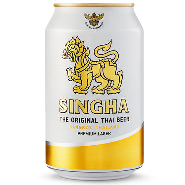 Six Pack Cerveza Singha Lata 330 ml - Global Gourmet Market