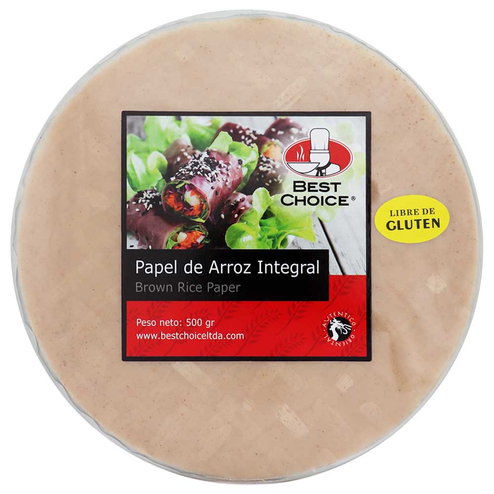 Papel de Arroz Integral de 22 cm 500 gr - Global Gourmet Market