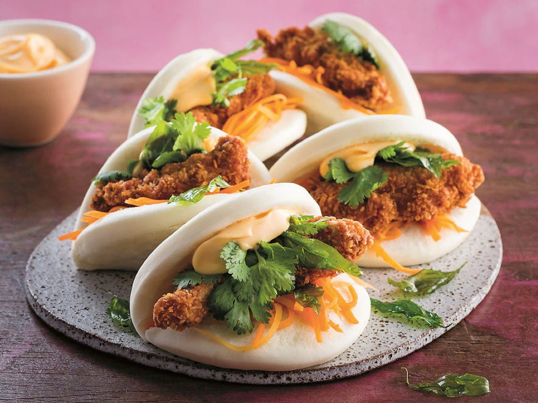 Bao Buns de Pollo y Tofu