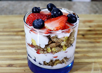 Parfait con crema de coco