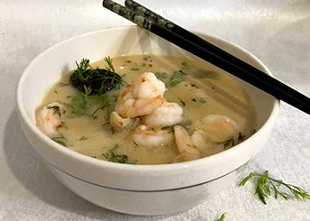 Tom Yum: Sopa Thai de coco y camarón