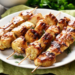 Brochetas de Pollo con Aceite de Coco