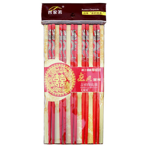 Palitos Decorados Rojo Dragones x 10 Pares