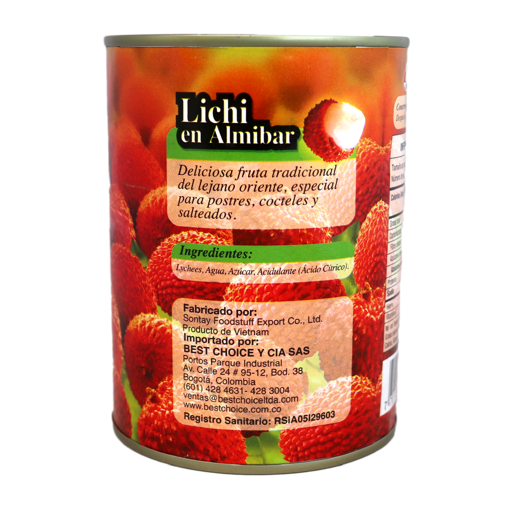 Lychee en Almibar Best Choice 565 gr