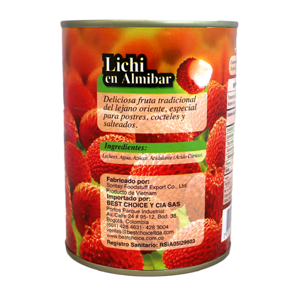 Lychee en Almibar Best Choice 565 gr