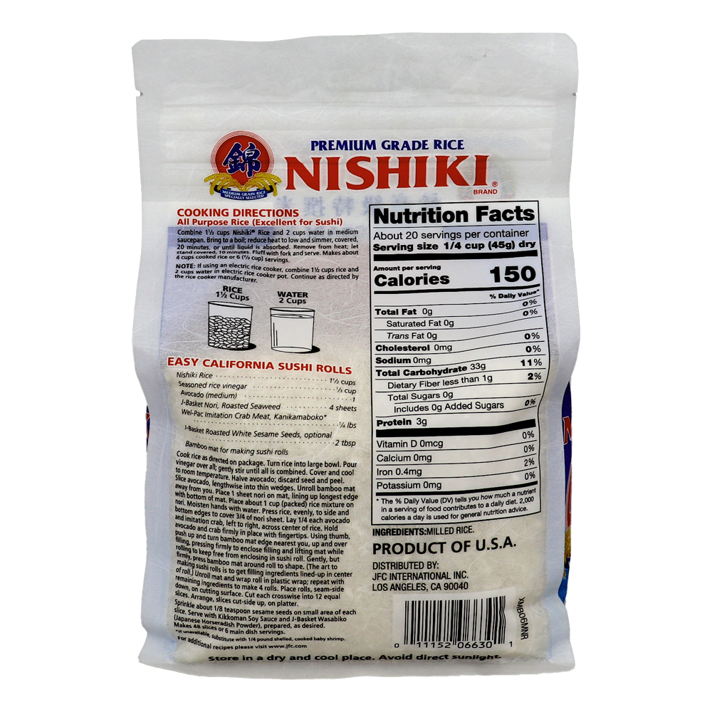 Arroz para Sushi Nishiki 907 g.