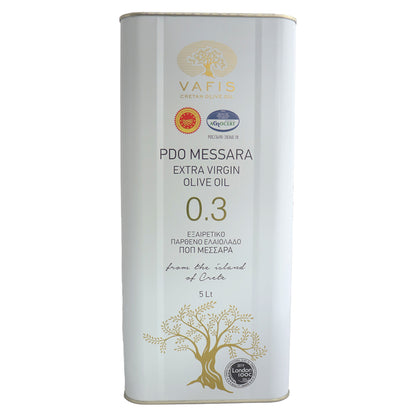 Aceite de Oliva Extra Virgen PDO Messara 0.3 Vafis 5 LITROS