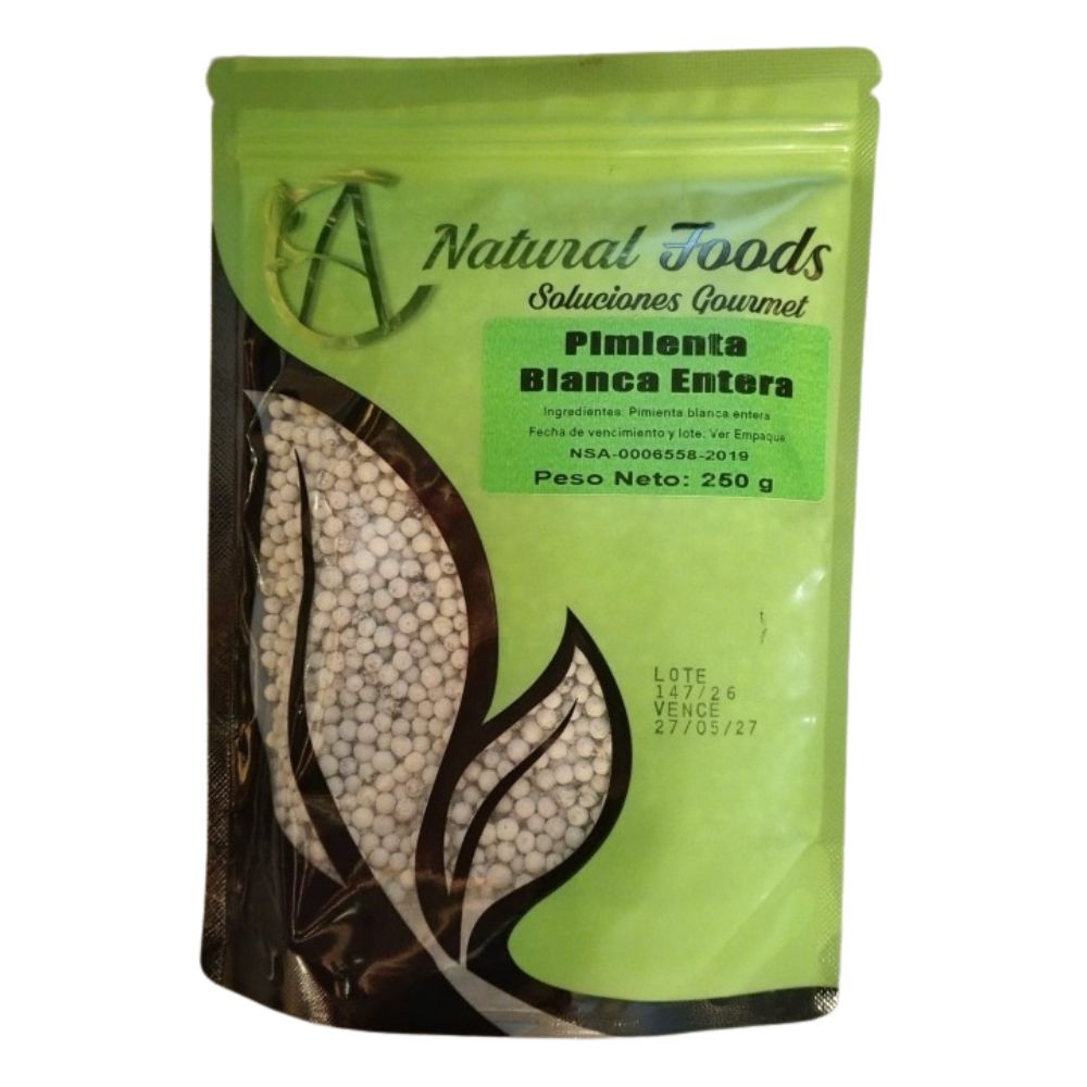 Pimienta Blanca Entera Natural Foods 250 g