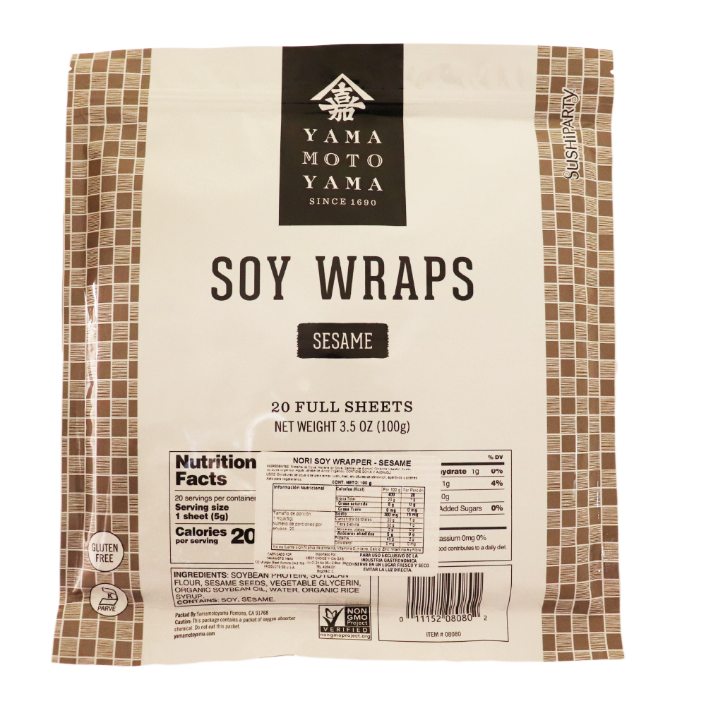 Papel de Soya con Ajonjolí de 20 Hojas 100 gr