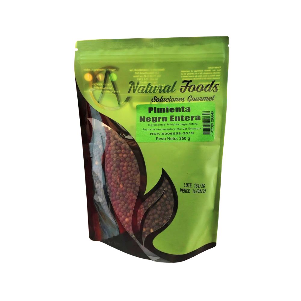 Pimienta Negra Entera Natural Foods 250 g
