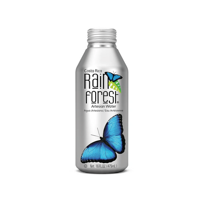 Rainforest Agua de manantial artesiano botella en lata 16 Oz