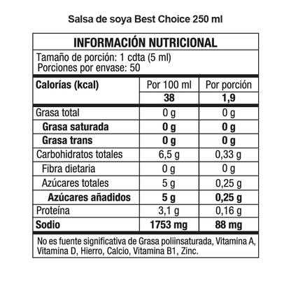 Salsa de Soya Best Choice 250 ml