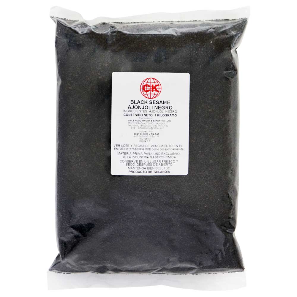 Ajonjolí negro thai marca CK de 1 kilogramo