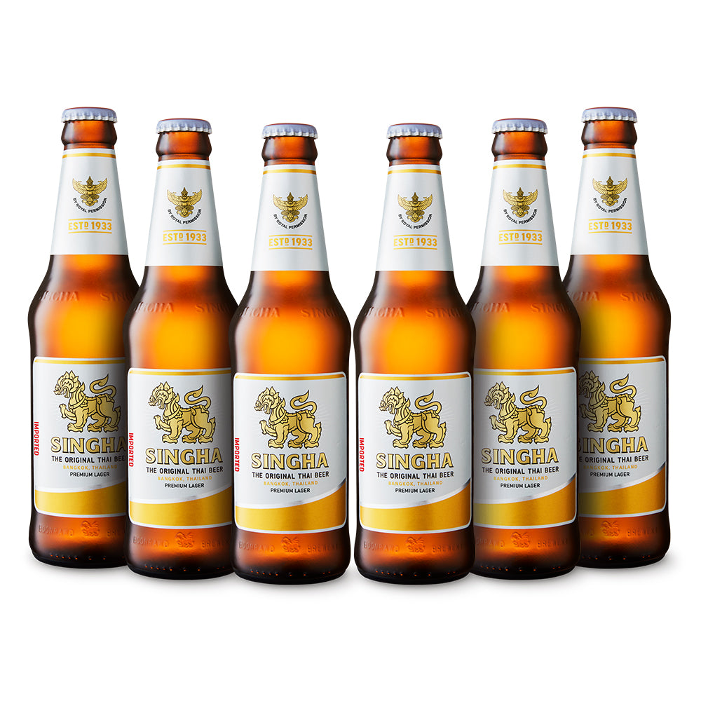 Six Pack Cerveza Singha Botella 330 ml