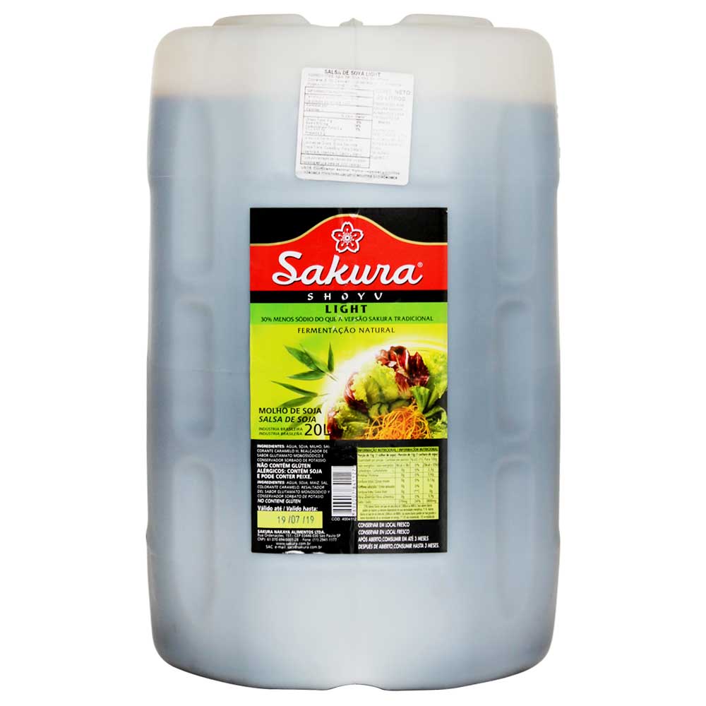 Salsa de Soya Sakura Baja en Sodio 20 lt