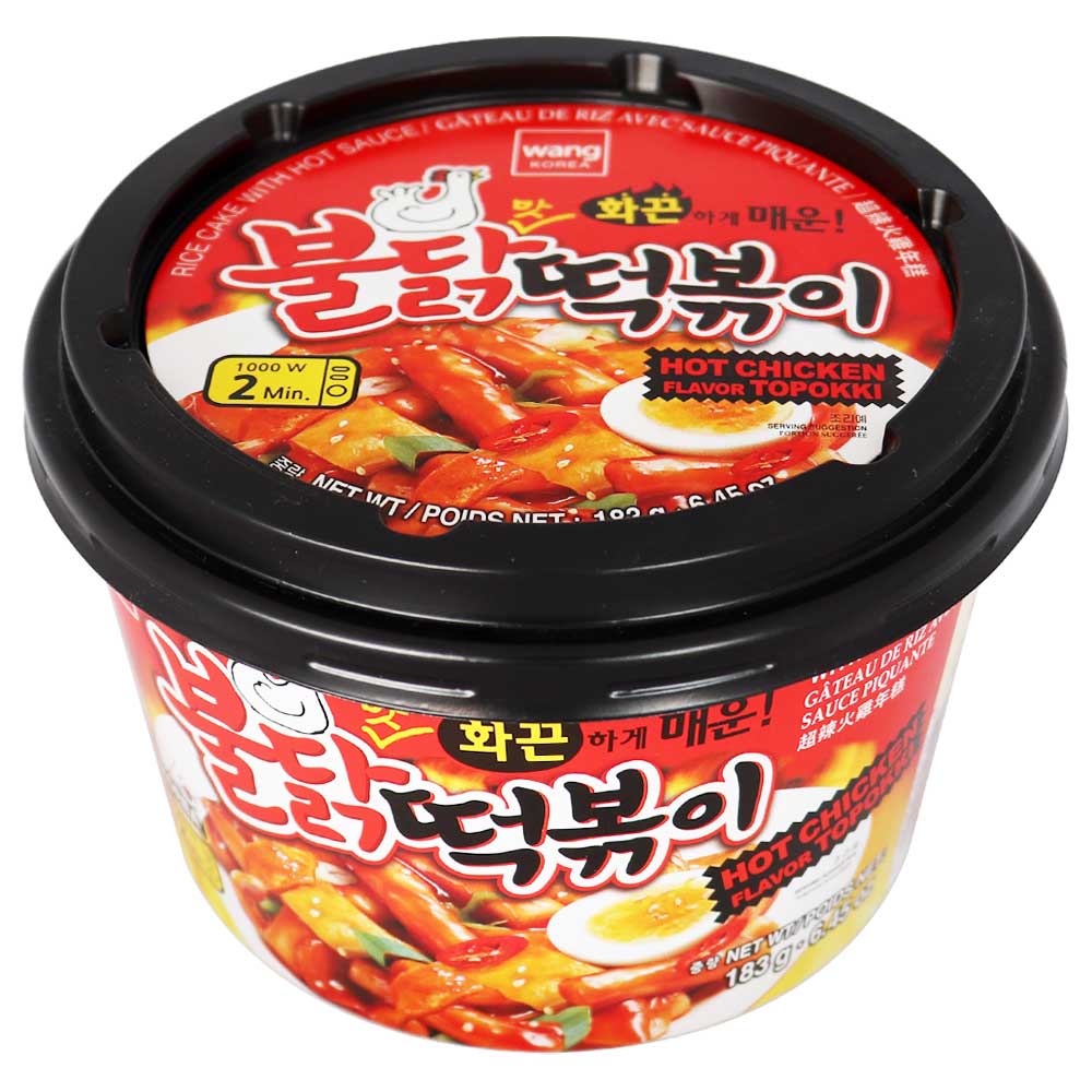 Topokki Coreano Instantáneo Pollo Picante marca Wang de 183 gramos