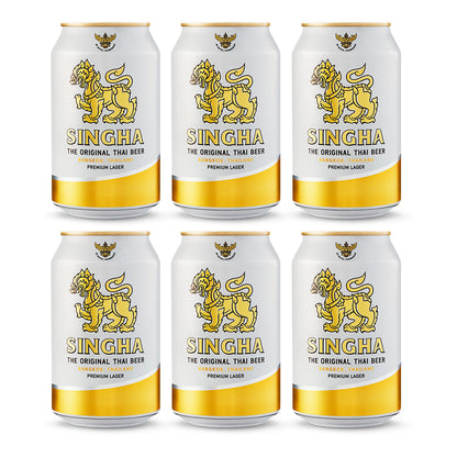 Six Pack Cerveza Singha Lata 330 ml