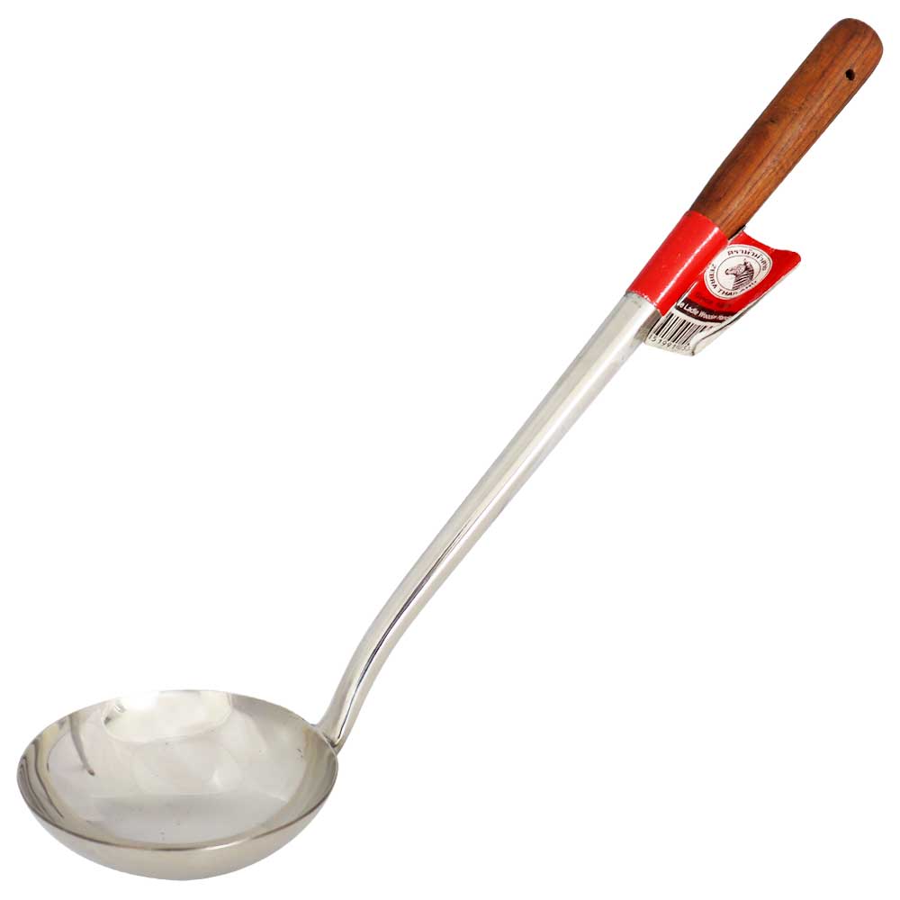 Cucharón Metálico 4" Zebra con Mango de Madera - Global Gourmet Market